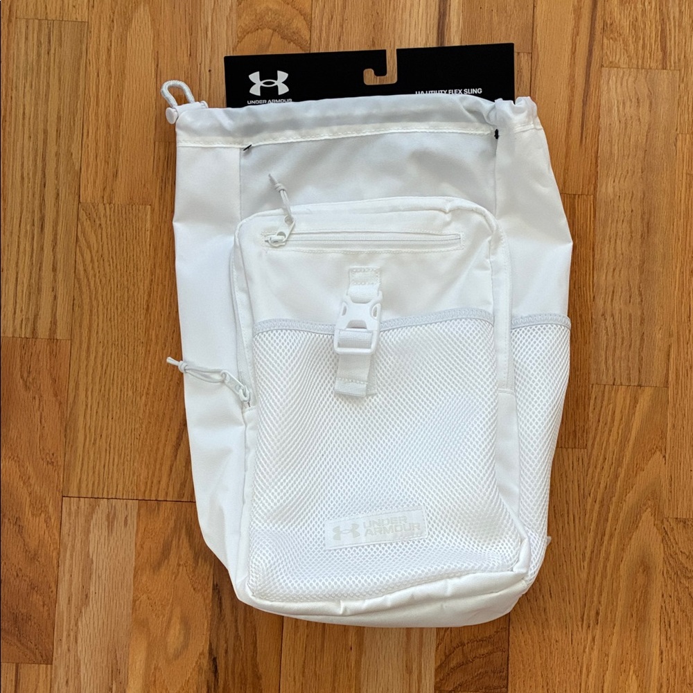 Under Armour White Utility Sling Bag